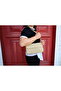 Women's Hand Knitted Straw Paper Rope Shoulder Bag - 4