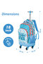 18" 4-Wheel Trolley School Set w/ Lunch Bag and Pencil case – Flora Edition - 9
