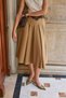 Noda Khaki Skin Rubber Detailed Women's Heeled Shoes - 4