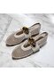 Gold Buckle Detail Ballet File - 3