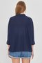 Women's Navy Blue Pocketed Casual Linen Shirt ARM-21Y001035 - 8