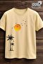 Unisex Crew Neck 100% Cotton Sunset Birds Printed Regular Fit T-Shirt