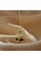 Women's 316l Stainless Steel Gold Zircon Stone Sparkling Daisy Necklace - 2