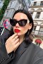 RUTH 2024 CAT EYE DESIGN BLACK WOMEN'S SUNGLASSES / REN EYEWEAR - 2