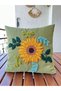 Punchhatolyesii Punchkırlent Yazrengi Teddy Bear Hand Embroidered Throw Pillow Cover Pistachio Green Color (43x43