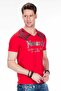 Ct377 stone embroidered foil b Printed men's t-shirt - 2
