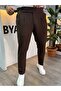 Italian Cut Fabric Trousers with Elastic Waist - 2