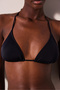 Basic Triangle Siyah Bikini Üstü - 2