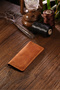 Genuine Leather Handmade Long Wallet with Phone Compartment Men Women Vintage Wallet - 7