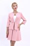 Zero Collar Plain Short Jacket-Powder - 1015100 - 2