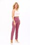 Elastic Tight-Legged Trousers-Rose - 4