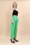 Pleated Classic Pipe Leg Trousers Light Green - 3