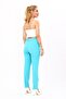 Elastic Tight-Legged Trousers-Turquoise - 3