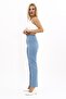 Elastic Tight-Legged Trousers-Sea