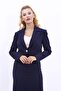 Men's Collared Single Button Short Jacket - Navy Blue - 1073100 - 5