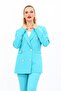 Men's Collared Kuruvaze Blazer Jacket-Turquoise - 1034100