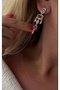 Brand Equivalent Fashionable Earrings with Colored Stones - 3
