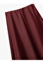 Standard Waist Flared Midi Length Satin Skirt - 5