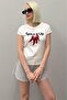 Ecru Printed Women's T-Shirt Sh249 - 3