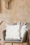 غطاء وسادة مزخرف بنمط فقاعات 100% قطن أبيض مطرز