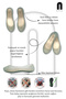 Daily Women's Non-Slip Thick Sole Blue Glitter Soft Stylish Pool Beach Sea Shoes J2 - 4