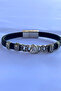 Genuine Leather Men's Bracelet Made with Eagle Figure Handcrafted - 3