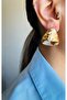 Shield Earrings Gold - 2