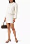 Textured Cotton Mini Skirt, Simple Cut and Lined Modern Design - 2