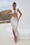 Rochie Dama Lunga Bej Cerelia - 3