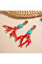 Turquoise Stone Hanging Design Earrings - 2