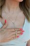 Elegant Y Model Necklace with Stones Low-Cut Necklace Sparkling - 6