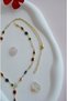 Elegant Y Model Necklace with Colored Stones Low-Cut Necklace Sparkling Multicolor - 4