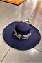 Women Wide Brim Straw Hat with Flower Pattern Stripe Beach Vacation Travel Hat - 2