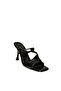 U590034408 Black Patent Leather Heeled Women's Slippers - 6