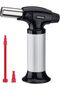 Kitchen Butane Torch Lighter with Safety Lock, Adjustable Flame, Refillable Portable Culinary Torch