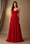 V Neck One Shoulder Colorful Patterned Tulle Evening Dress