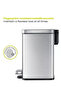 MADISON 8L Step Trash Bin – Soft-Close Lid, Brushed Stainless Steel, Fingerprint-Resistant Finish - 6