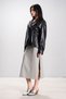 Dericlub Visto Women's Oversize Real Leather Jacket Black - 2
