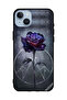 غطاء حماية لهاتف Apple iPhone 14 Plus برسومات زهور داكنة
