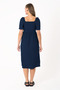Women's Square Neck Wrap Dress - Comfortable and Modern Fit / Different Color Choices - 3