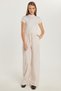 Slim Fit Slim Fit Waist Lace-Up Wide Leg Trousers - 3