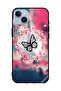 غطاء حماية لهاتف Apple iPhone 14 Plus بتصميم فراشة وحلقة زهور