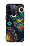 غطاء حماية لهاتف Apple iPhone 14 Pro بتصميم بومة زهرية