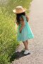 Girl's Knitted Detailed Strap Summer Dress - 3