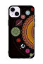 Protective Case Cover For Apple iPhone 14 Mandala Space Shapes