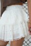 Women's Ecru Lace Skirt with Shorts - 2
