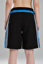 Women's Stripe Detailed and Denim Garnished Design Bermuda Shorts - 3