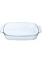 Max Saif Gallery Rectangular Glass Oven Tray, 1.5 L - Clear - 3