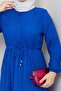 Women's Tested Long Cobalt Blue Burumucu Dress - 2