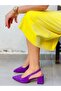 Maria Purple Suede Heel Sandals Shoes - 2